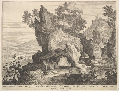 Paysage rocheux avec Saint Jérôme - Aegidius Sadeler II