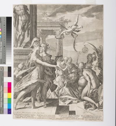 Athéna introduit la peinture parmi les Muses, c.1603 - Aegidius Sadeler or Saedeler