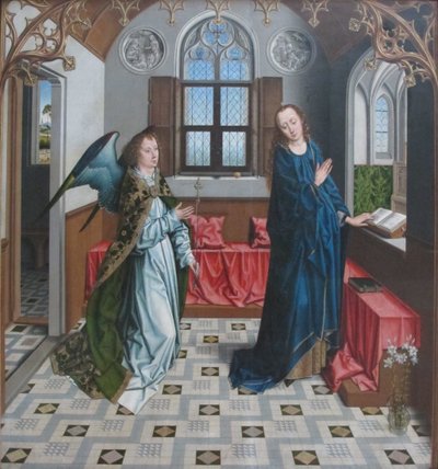 French : Annonciation à Marie Annunciation of Virgin Mary. - Aelbrecht Bouts