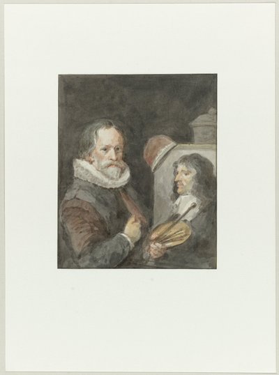 Portrait de Michiel van Mierevelt, peignant Jacob Willemsz. Delff - Aert Schouman
