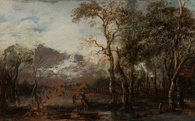 Paysage boisé avec chasseur / Paysage d