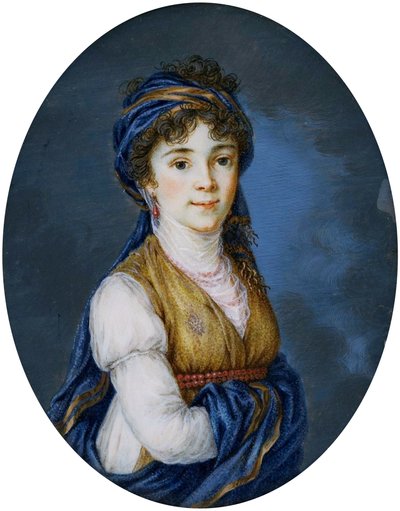 Polonais : Miniature de la princesse Anna Grigorievna Belosselsky-Belozersky (1773-1846). - after Élisabeth Louise Vigée Le Brun