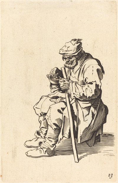 Mendiant mangeant - After Jacques Callot