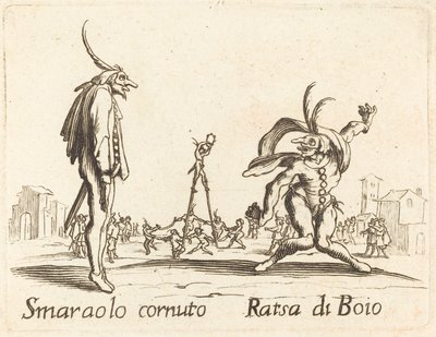Smaralo Cornuto et Ratsa di Boio - After Jacques Callot