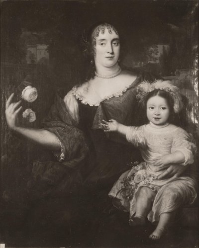 Double portrait de Maria van Berckel (1631-1796) et de sa fille - After Jan de Baen