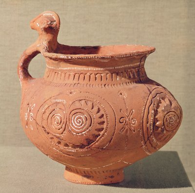 Vase funéraire avec une poignée anthropomorphe - Age Bronze
