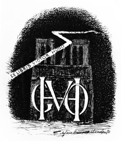 Ex-libris pour Victor Hugo, 1870 - Aglaüs Bouvenne