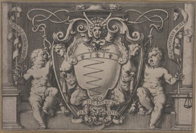 Blason du cardinal Filippo Sega - Agostino Carracci