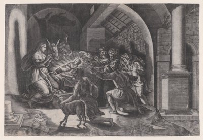 La Nativité, datée 1531 - Agostino Veneziano