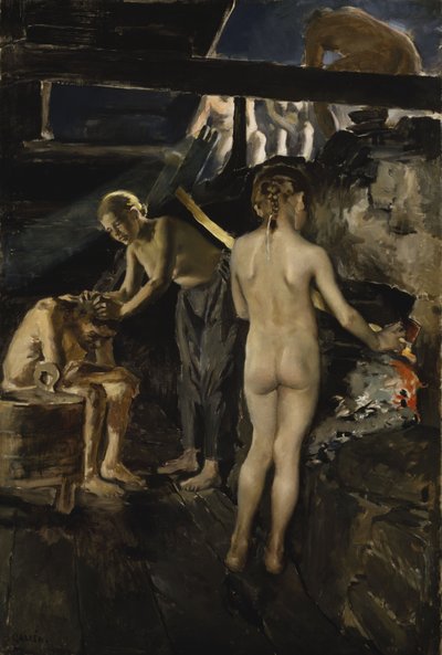 Dans le sauna - Akseli Gallen-Kallela