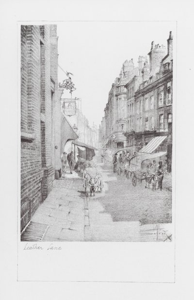 Ruelles de Londres : Leather Lane (litho) - Alan Stapleton