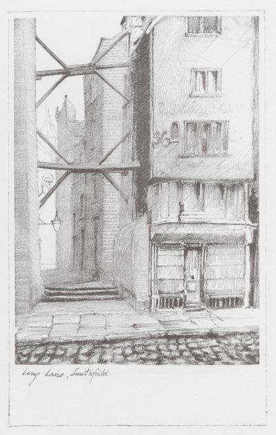 Ruelles de Londres : Long Lane, Smithfield (litho) - Alan Stapleton