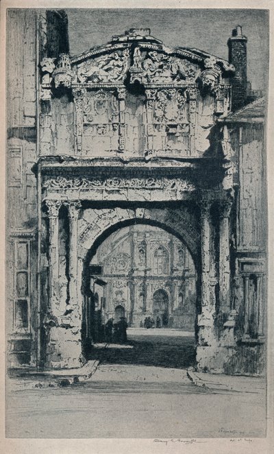 Porte Saint-Pierre, Auxerre, 1912 - Albany E Howarth