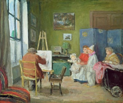 Renoir peignant sa famille, rue Caulaincourt - Albert Andre