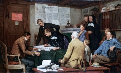 Mariage civil - Albert Anker