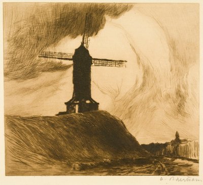 Mühle auf den Wällen I (Brügge) - Albert Baertsoen