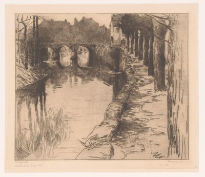 Vieux pont sur un canal à Dixmude - Albert Baertsoen