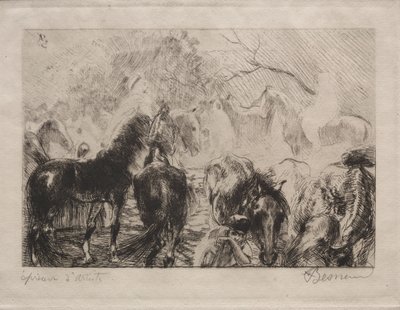 Marché aux chevaux à Alger - Albert Besnard
