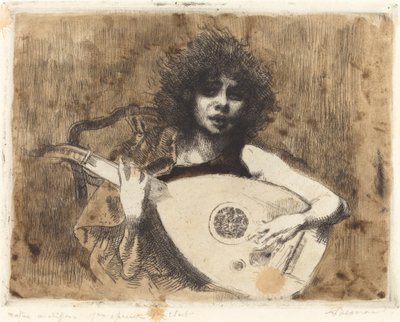 La joueuse de luth - Albert Besnard