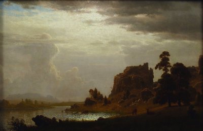 Sur la Sweetwater près de la Porte du Diable - Albert Bierstadt