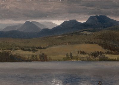 Sundown on the Lake (supposé être le lac Tahoe) - Albert Bierstadt