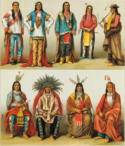 Amérindiens du Mississippi et du Colorado - Albert Charles August Racinet
