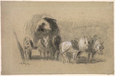 La charrette du meunier - Albert Charles Lebourg