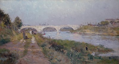 Le pont sur la Marne à Charenton - Albert Charles Lebourg