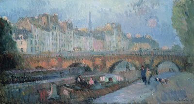 Le Pont Neuf et le Quai de la Monnaie, Paris - Albert Charles Lebourg