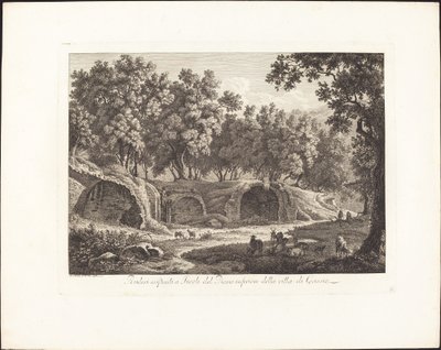 Ruines existantes à Tivoli du niveau inférieur de la villa de Cassio - Albert Christoph Dies