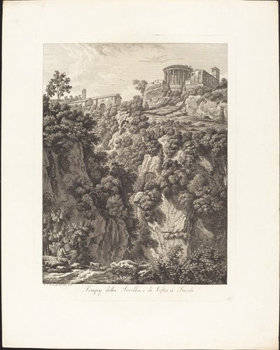 Temple de la Sibylle et de Vesta à Tivoli - Albert Christoph Dies