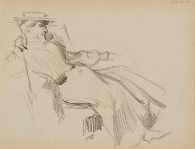 Femme assise - Albert Edelfelt