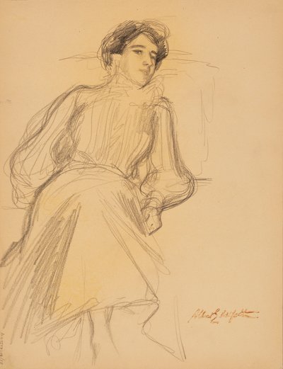 Femme assise - Albert Edelfelt