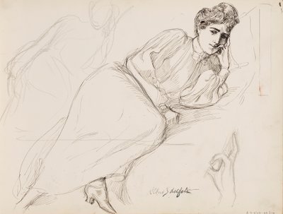 Femme au repos - Albert Edelfelt