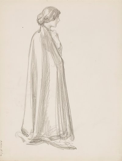 Femme en cape - Albert Edelfelt