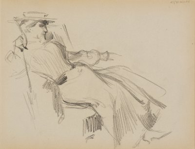 Femme assise - Albert Edelfelt