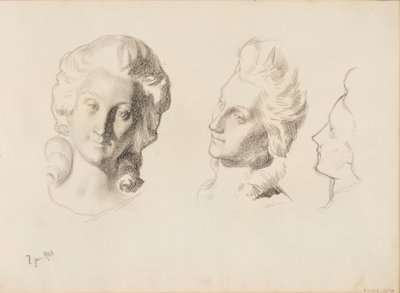 Masques, croquis / 1700 (Rokokoo), croquis - Albert Edelfelt