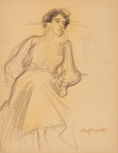 Femme assise - Albert Edelfelt