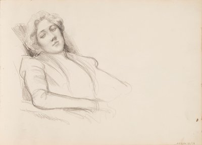 Femme assise, film à mi-corps - Albert Edelfelt