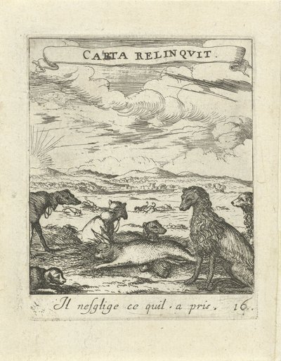 Paysage avec chiens - Albert Flamen