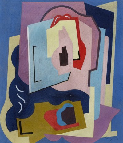 The Two Rhytham Elements ; Les Deux Elements Rythmes, vers 1923 (gouache sur papier) - Albert Gleizes