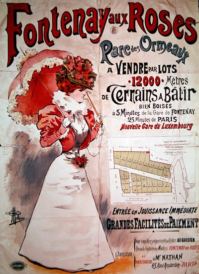 Affiche publicitaire pour les jardins familiaux du Parc des Ormeaux, Fontenay-aux-Roses - Albert Guillaume
