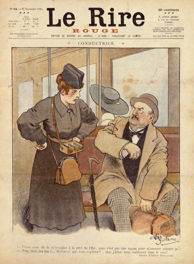 Le Conducteur de train, caricature de Le Rire Rouge, 27 novembre 1915 - Albert Guillaume