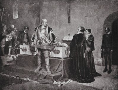 Le duc Charles insultant le cadavre de son ennemi Fleming - Albert Gustaf Aristides (after) Edelfelt