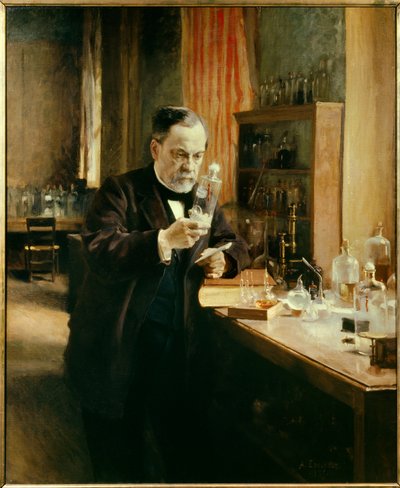 Portrait de Louis Pasteur dans son laboratoire - Albert Gustaf Aristides Edelfelt