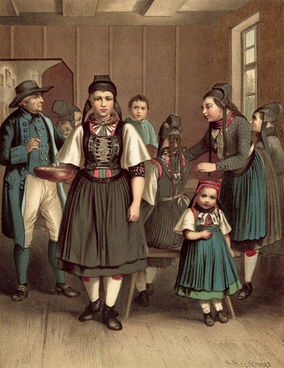 Costume allemand, Grossherzogthum Hessen Amt Biedenkopf - Albert Kretschmer