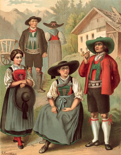 Costume allemand, Tyrol Sarnthal - Albert Kretschmer