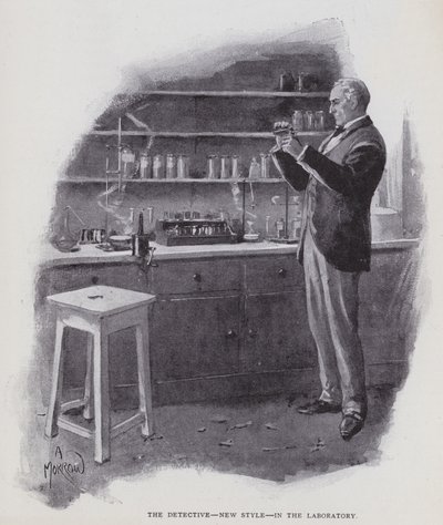 Le détective, nouveau style, dans le laboratoire - Albert Morrow