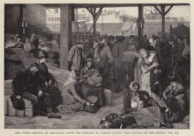 New York - Arrivée des émigrants - Albert Pierre Dawant