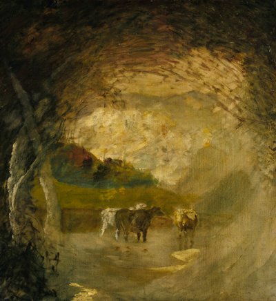 Paysage avec des arbres et du bétail, avant 1897 - Albert Pinkham Ryder